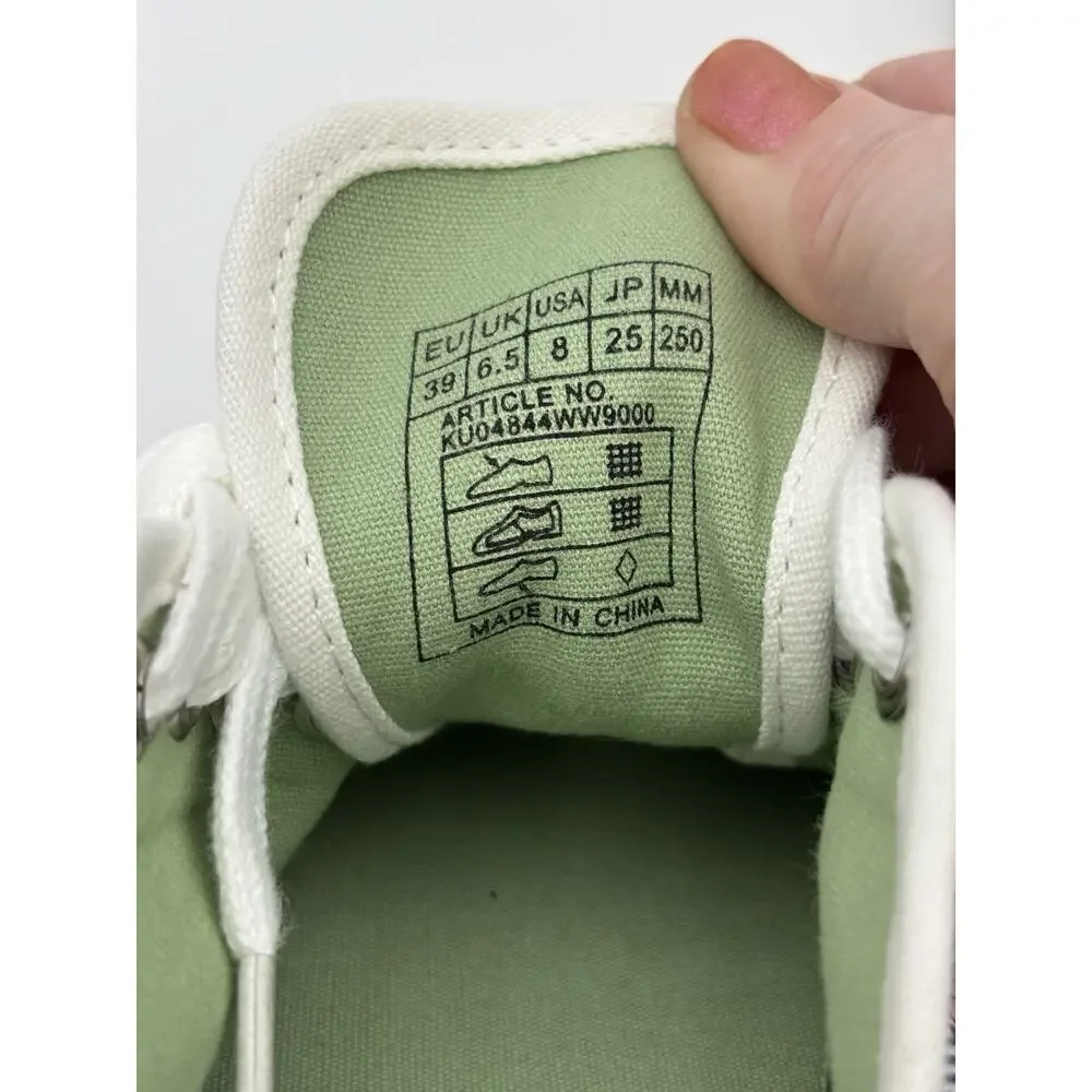 Maison Kitsune Hotel Olympia Canvas Sneakers White Dancing Girls Print Size 8
